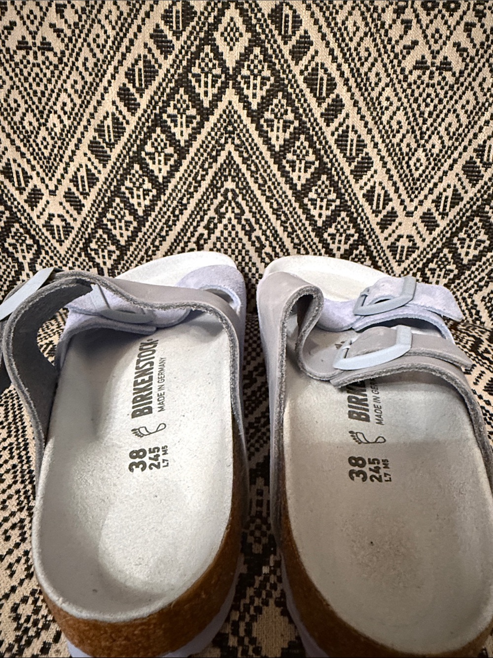 Birkenstock Two-Strap Sandals in Light blue/lavender & Light Gray - Picture 2 of 3